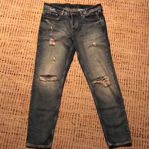 H&M distressed boyfriend jeans